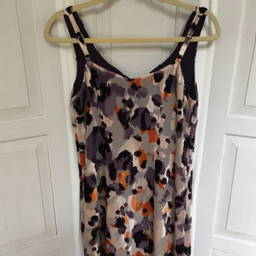 CAbi Gray, Purple and Orange Mini Dress